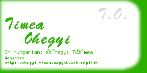 timea ohegyi business card